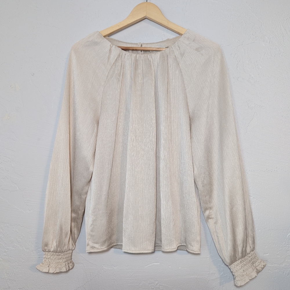 Romantic Bishop Sleeve Flowy Peasant Blouse Balletcore Feminine Ethereal Regency